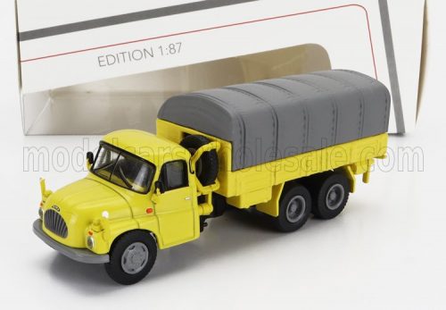 Schuco - TATRA T138 TRUCK TELONATO 3-ASSI 1959 YELLOW GREY