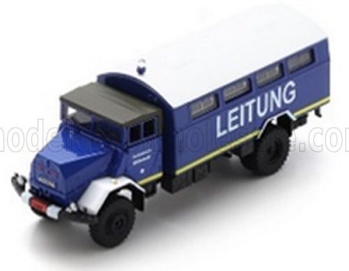 Schuco - MAN 630 L21AE THW TRUCK LEITUNG 2-ASSI 1958 BLUE WHITE