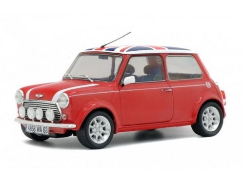 Solido - 1:18 MINI COOPER SPORT 1997 - RED + FLAG - SOLIDO