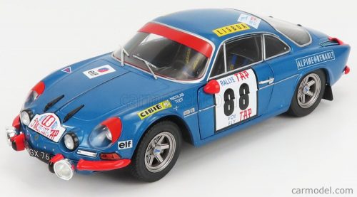 Solido - Renault Alpine A110 1600S N 88 Winner Rally Portugal 1971 Jean P.Nicolas - J.Todt Blue Red