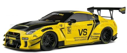 Solido - NISSAN GT-R (R35) LIBERTY WALK BODY KIT 2.0 COUPE 2022 YELLOW BLACK