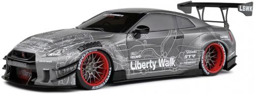 Solido - NISSAN GT-R (R35) LIBERTY WALK BODY KIT 2.0 COUPE 2020 BLACK WHITE