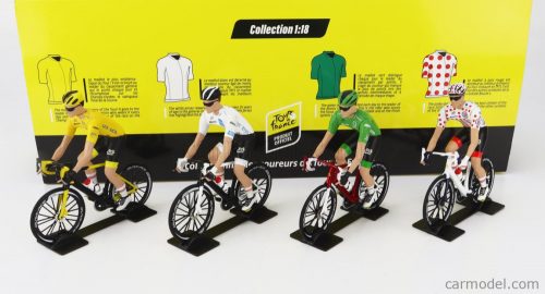 Solido - Figures Set 4X Ciclista - Cyclist - Maglia Gialla - Yellow Jersey - Maglia A Pois - Pois Jersey - Maglia Verde - Green Jersey - Maglia Bianca - White Jersey - Tour De France 2022 Various