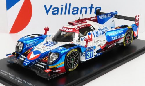 Spark - ORECA 07 GIBSON GK428 4.2L V8 TEAM VAILLANTE REBELLION N 31 24h LE MANS 2017 B.SENNA - N.PROST - J.CANAL - CON VETRINA - WITH SHOWCASE WHITE BLUE