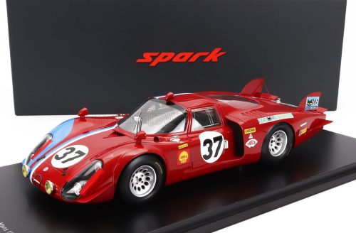 Spark - ALFA ROMEO T33/2 1996cc V8 TEAM VDS RACING N 37 24h LE MANS 1968 T.PILETTE - R.SLOTEMAKER - CON VETRINA - WITH SHOWCASE RED