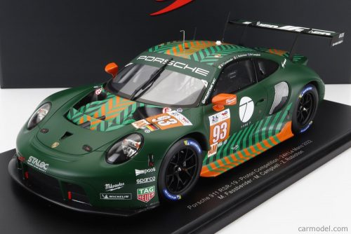 Spark-Model - Porsche 911 991 Rsr-19 4.2L Team Proton Competition N 93 24H Le Mans 2022 M.Fassbender - M.Campbell - Z.Robichon - Con Vetrina - With Showcase - Special Box Green Black