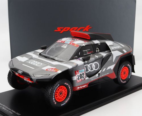 Spark - AUDI Q E-TRON RS TEAM AUDI SPORT N 202 RALLY DAKAR 2022 C.SAINZ - L.CRUZ GREY SILVER BLACK