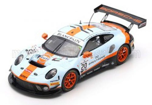 Spark - PORSCHE 911 991 GT3 R 4.0L FLAT-6 TEAM GPX RACING N 20 WINNER 24h SPA 2019 RICHARD LIETZ - MICHAEL CHRISTENSEN - KEVIN ESTRE LIGHT BLUE ORANGE BLACK