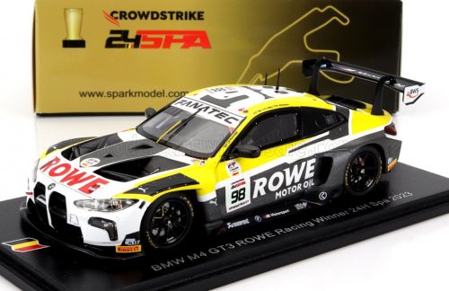 Spark - BMW 4-SERIES M4 GT3 TEAM ROWE RACING N 98 WINNER 24h SPA 2023 PHILIPP ENG - MARCO WITTMANN - NICK YELLOLY WHITE GREY YELLOW