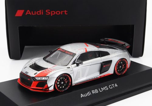 Spark - AUDI R8 LMS GT4 TEAM AUDI SPORT N 0 PRESENTATION 2023 SILVER RED BLACK