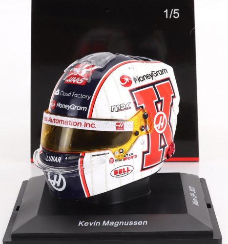 Spark - BELL HELMET F1  CASCO HELMET HAAS FW23 TEAM MONEYGRAM HAAS N 20 MIAMI GP 2023 KEVIN MAGNUSSEN RED WHITE BLUE