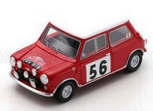 Spark - MORRIS MINI COOPER S N 56 RALLY MONTECARLO 1965 P.HOPKIRK - H.LIDDON RED WHITE