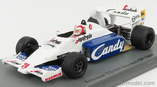 Spark-Model - Toleman F1 Tg184 Hart Turbo N 20 Monaco Gp 1984 J.Cecotto White Blue