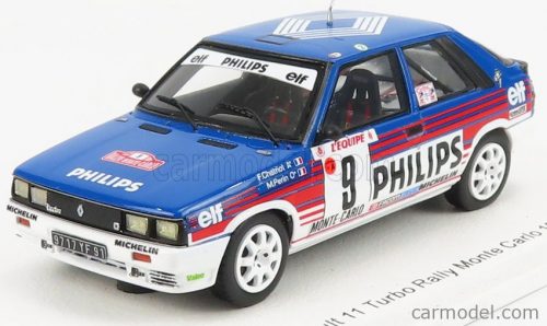 Spark-Model - Renault R11 Turbo N 9 Rally Montecarlo 1987 F.Chatriot - M.Perin Light Blue White Red