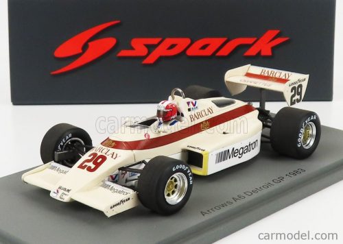 Spark-Model - Arrows F1 A6 N 29 Detroit Gp 1983 M.Surer White