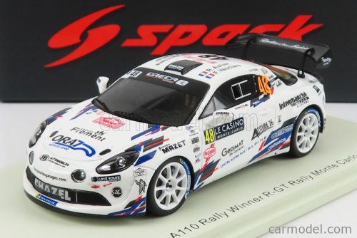 Spark-Model - Renault Alpine A110 Rally N 48 Rally Montecarlo 2022 R.Astier - F.Vauclare White