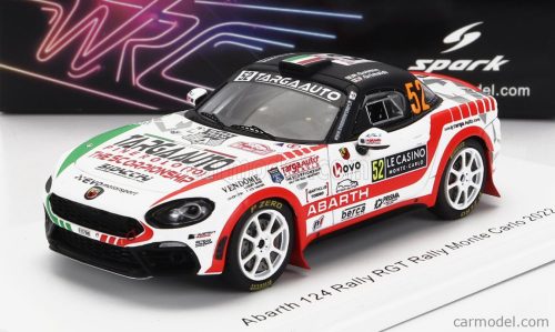 Sparkmodel - Fiat 124 Rally Rgt N 52 Rally Montecarlo 2022 Rbbin - F.Grimaldi White Red Black