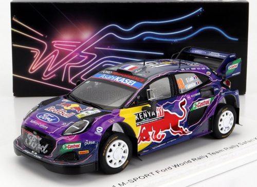 Spark - FORD ENGLAND PUMA RALLY1 RED BULL TEAM FORD WORLD RALLY M-SPORT N 19 RALLY SAFARI KENYA 2022 S.LOEB - I.GALMICHE PURPLE BLACK BLUE