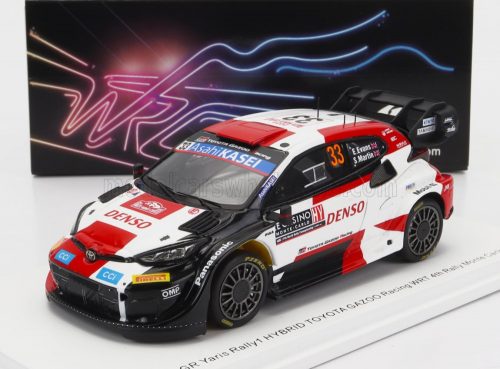 Spark - TOYOTA YARIS GR HYBRID RALLY1 TEAM TOYOTA GAZOO RACING WRT N 33 4th RALLY MONTECARLO 2023 E.EVANS - S.MARTIN WHITE RED BLACK