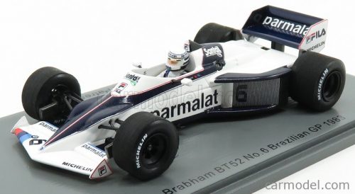 Spark-Model - Brabham F1 Bt52 N 6 Brazilian Gp 1983 Riccardo Patrese White Blue