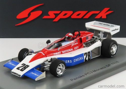 Spark-Model - Penske F1 Pc3 N 28 Monaco Gp 1976 J.Watson White Red Blue