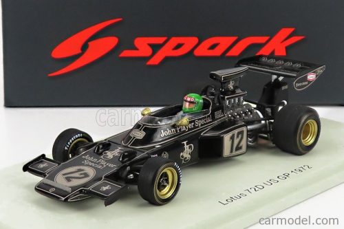 Spark-Model - Lotus F1 72D Denim N 12 Usa Gp 1972 R.Wisell Black Gold