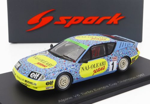 Spark - RENAULT ALPINE V6 TURBO N 1 EUROPA CUP CHAMPION 1987 M.SIGALA LIGHT BLUE YELLOW