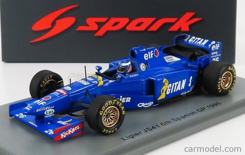 Spark-Model - Ligier F1 Js41 N 26 6Th Spanish Gp 1995 O.Panis Blue