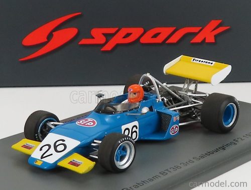 Spark-Model - Brabham F2 Bt38 N 26 3Rd Salsburgring Gp 1972 D.Morgan Yellow Light Blue