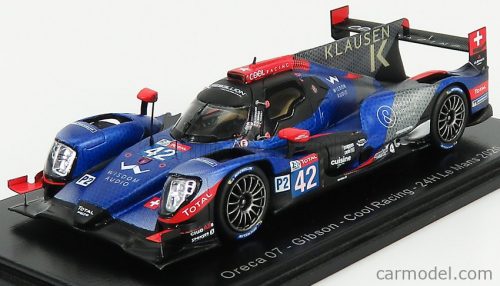 Spark-Model - Oreca 07 Gibson Team Cool Racing N 42 12Th 24H Le Mans 2020 A.Borga - A.Coigny - N.Lapierre Blue Red