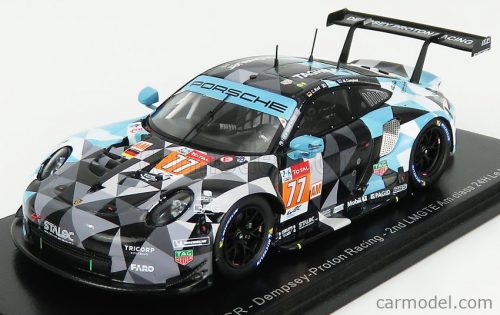 Spark-Model - Porsche 911 Rsr 4.0L Team Dempsey Proton Racing N 77 24H Le Mans 2020 M.Campbell - R.Pera - C.Ried Grey Black Light Blue