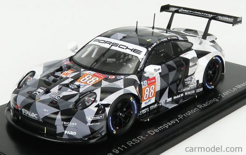 Spark-Model - Porsche 911 991-2 Rsr Team Dempsey Proton Racing N 88 24H Le Mans 2020 D.Bastien - A.De Leener - T.Preining Grey Black