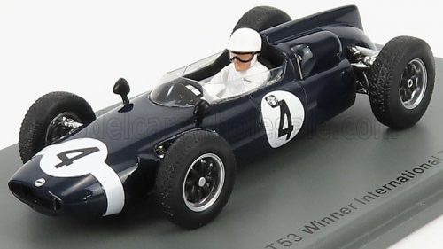 Spark - COOPER F1  T53 N 4 WINNER INTERNATIONAL TROPHY GP 1961 S.MOSS BLUE WHITE