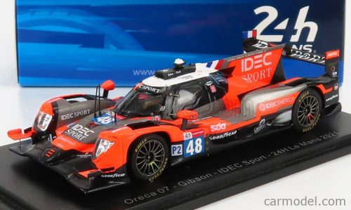 Spark-Model - Oreca Gibson 07 Gk428 4.2L V8 Team Idec Sport N 48 24H Le Mans 2021 P.Loup Chatin - P.Lafargue - P.Pilet Black Grey Red