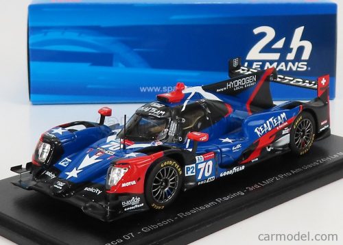 Spark-Model - Oreca Gibson 07 Gk428 4.2L V8 Team Realtime Racing N 70 3Rd Lmp2 Pro Am Class 24H Le Mans 2021 L.Duval - E.Garcia - N.Nato Blue Red