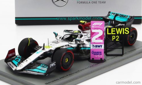 Sparkmodel - Mercedes Gp F1 W13E Team Mercedes-Amg Petronas F1 N 44 2Nd Brazilian Gp 2022 Lewis Hamilton Silver Green