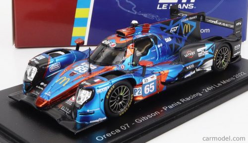 Spark-Model - Oreca Gibson 07 Gk428 4.2L V8 Team Panis Racing N 65 24H Le Mans 2022 J.Canal - N.Jamin - J.Van Uitert Blue Met Red