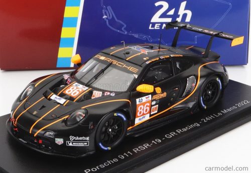 Spark-Model - Porsche 911 991 Rsr-19 4.2L Team Gr Racing N 86 24H Le Mans 2022 M.Wainwright - R.Pera - B.Barker Black