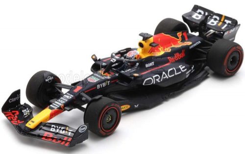 Spark - RED BULL F1  RB19 TEAM ORACLE RED BULL RACING N 1 WORLD CHAMPION (40th CAREER VICTORY) WINNER SPAIN GP 2023 MAX VERSTAPPEN MATT BLUE