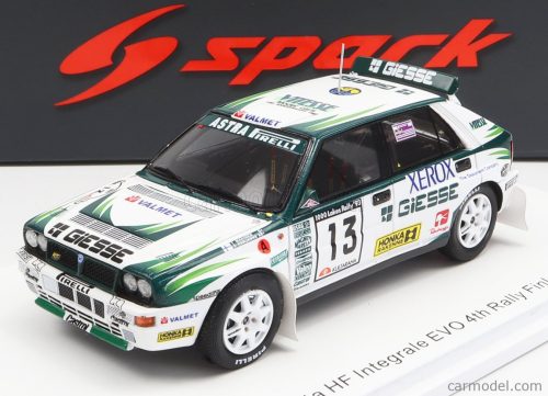 Spark-Model - Lancia Delta Hf Integrale Evo Giesse N 13 4Th Rally 1000 Lakes 1993 T.Makinen - S.Harjanne White Green