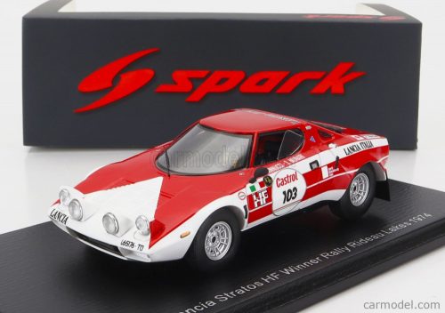 Sparkmodel - Lancia Stratos Hf N 103 Winner Rally Rideau Lakes 1974 S.Munari - M.Mannucci Red White