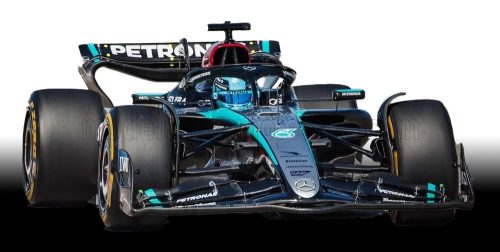 Spark - MERCEDES GP F1  W15 EQ PERFORMANCE TEAM AMG PETRONAS MOTORSPORT N 63 BAHRAIN GP 2024 GEORGE RUSSELL BLACK SILVER GREEN