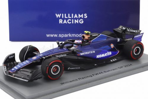 Spark - WILLIAMS F1  FW46 TEAM WILLIAMS RACING N 2 BAHRAIN GP 2024 LOGAN SARGEANT 2 TONE BLUE