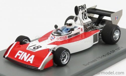 Spark-Model - Surtees F1 Ts16 N 18 Usa Gp 1974 J.Dolhem Red White