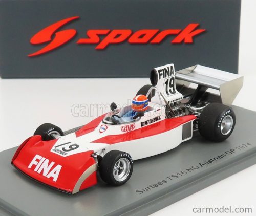 Spark-Model - Surtees F1 Ts16 N 19 Austrian Gp 1974 J.P.Jabouille Red White Black