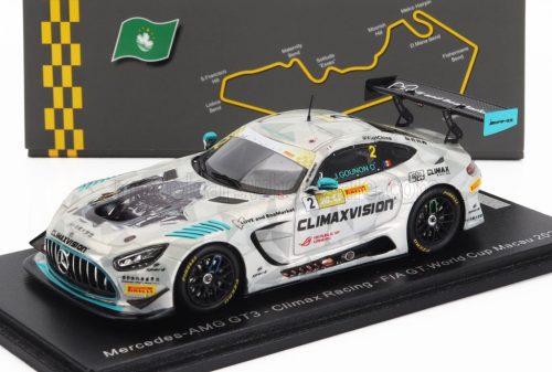 Spark - MERCEDES BENZ GT3 AMG TEAM CLIMAX RACING N 2 FIA GT WORLD CUP MACAU 2023 JULES GOUNON LIGHT GREY