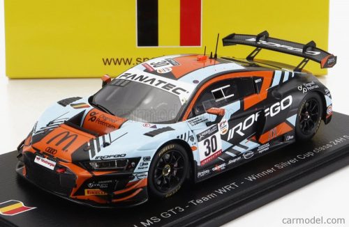 Spark-Model - Audi R8 Lms Gt3 Team Wrt N 30 Winner Silver Cup Class 24H Spa 2022 J.B.Simmenauer - B.Goethe - T.Neubauer White Orange Black