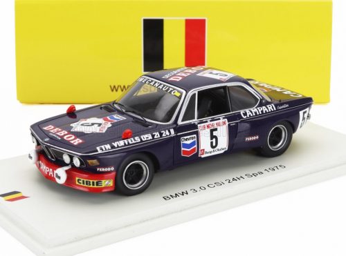 Spark - BMW 3.0 CSi TEAM IMECANAUTO N 5 24h SPA 1975 JEANNOT SAUVAGE - JEAN PAUL RIEU BLUE