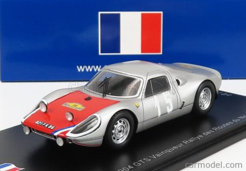 Spark-Model - Porsche 908 Gts N 15 Winner Rally Routes Du Nord 1966 R.Buchet - J.Ferrand Silver Red