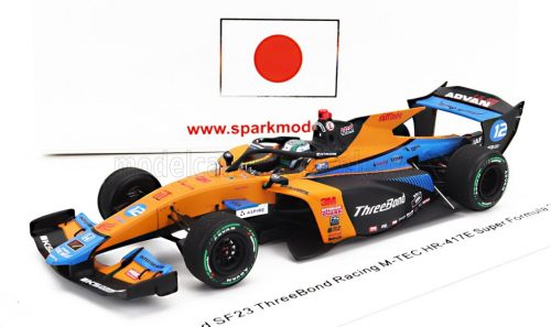 Spark - DALLARA SF23 HONDA M-TEC HR-417E TEAM THREEBOND DRAGO RACING N 12 SUPER FORMULA SEASON 2023 NIREI FUKUZUMI ORANGE BLACK BLUE